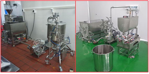 戶廠房星火顆粒醬狀灌裝機樣機展示