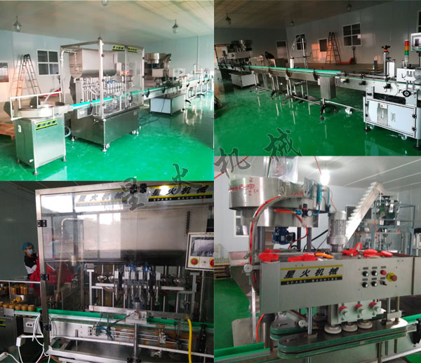 小型芝麻醬灌裝機(jī)生產(chǎn)線-芝麻醬灌裝線成套設(shè)備實(shí)拍