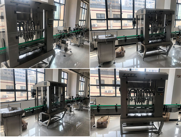 星火全自動(dòng)香菇醬灌裝機(jī)生產(chǎn)線實(shí)拍圖